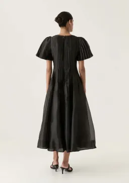 Aje Nova Pleated Midi Dress size 10 Black for rent on The Volte - image 4