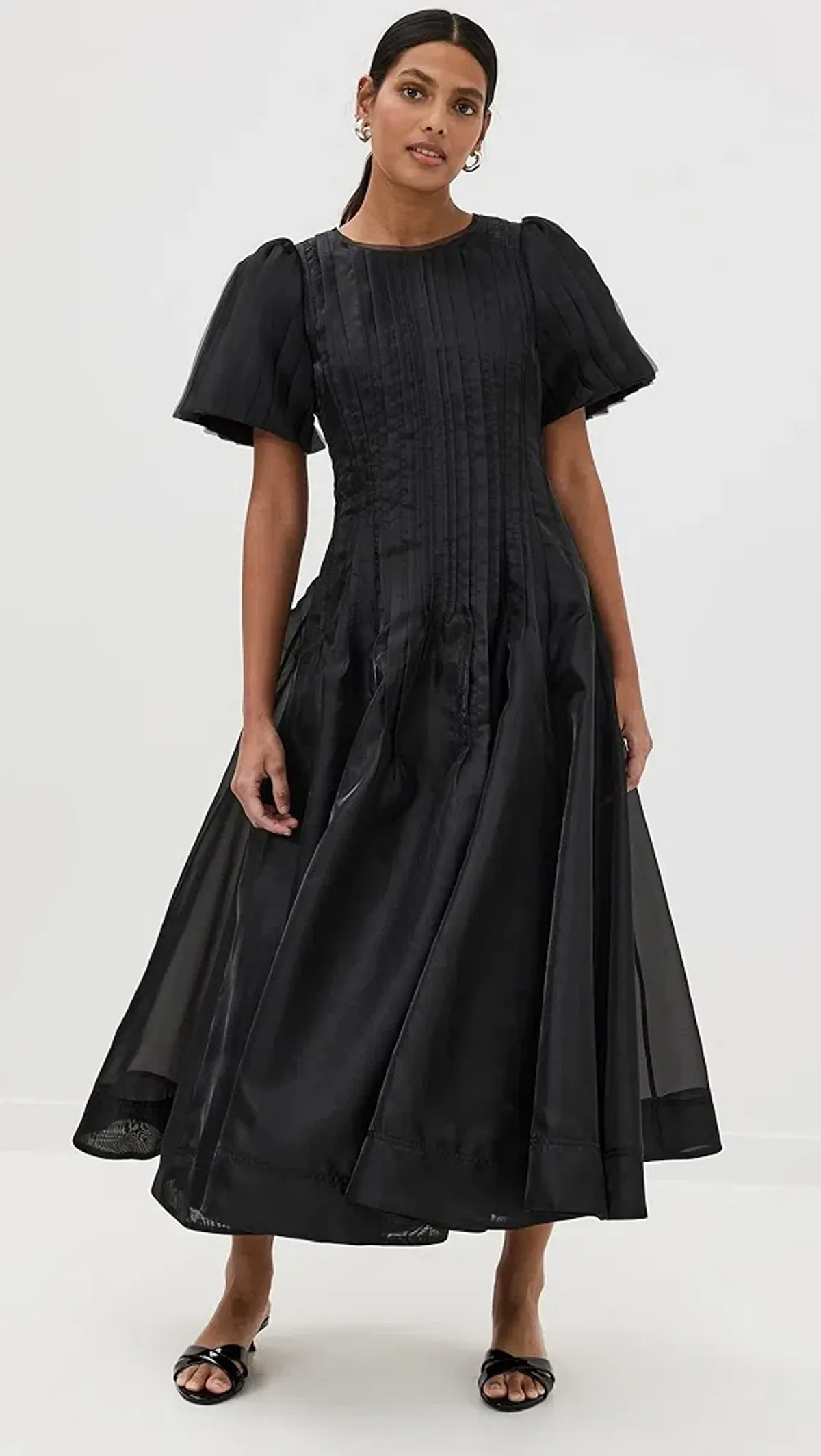 Aje Nova Pleated Midi Dress size 10 Black - Image 2