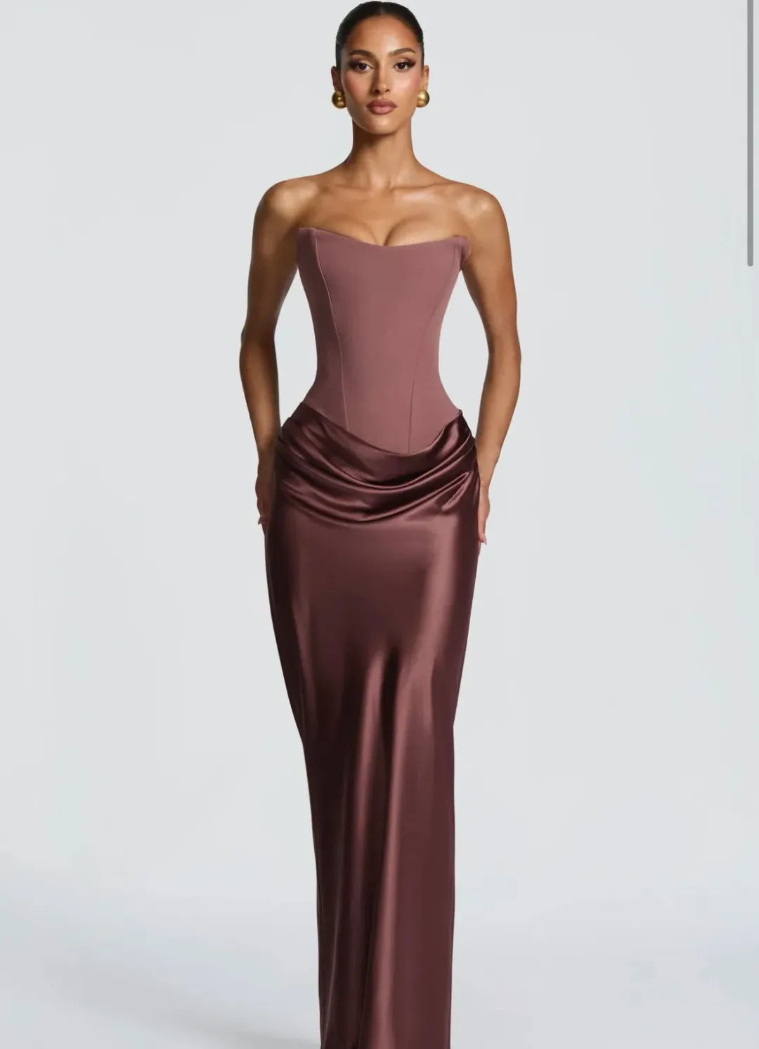 Babyboo Maggie maxi dress Dusty rose for rent on The Volte - main image