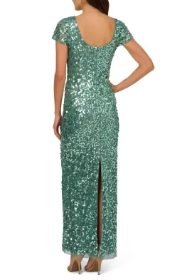 Adrianna Pappell size 18 sequin mesh gown for rent on The Volte - image 2