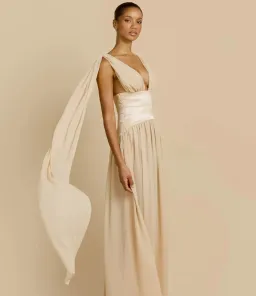 Arcina Ori Ramona Maxi Dress Champagne Size L / AU 12 for rent on The Volte - image 2