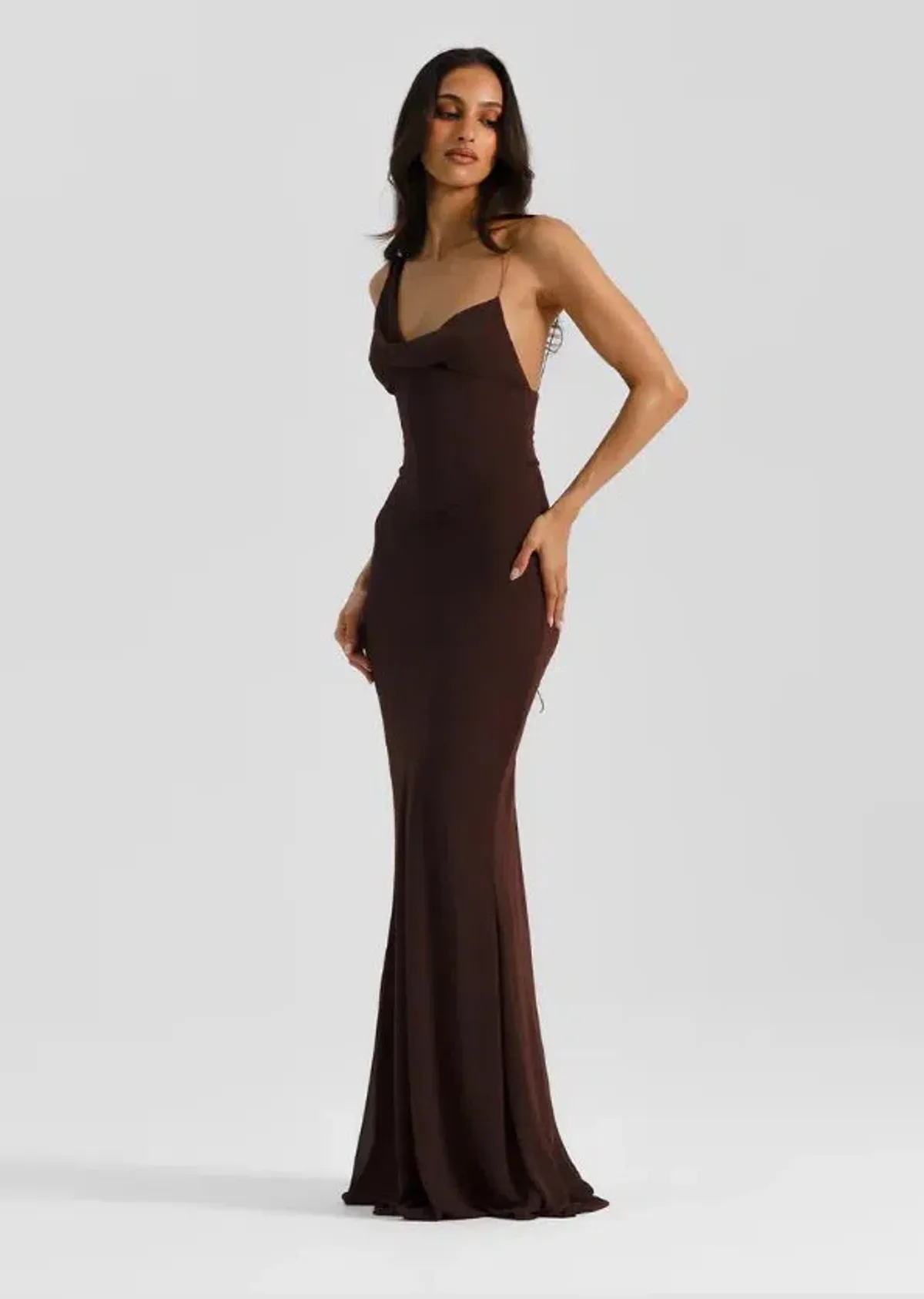 Natalie Rolt Hallie Gown in Espresso Size 6 - Image 2
