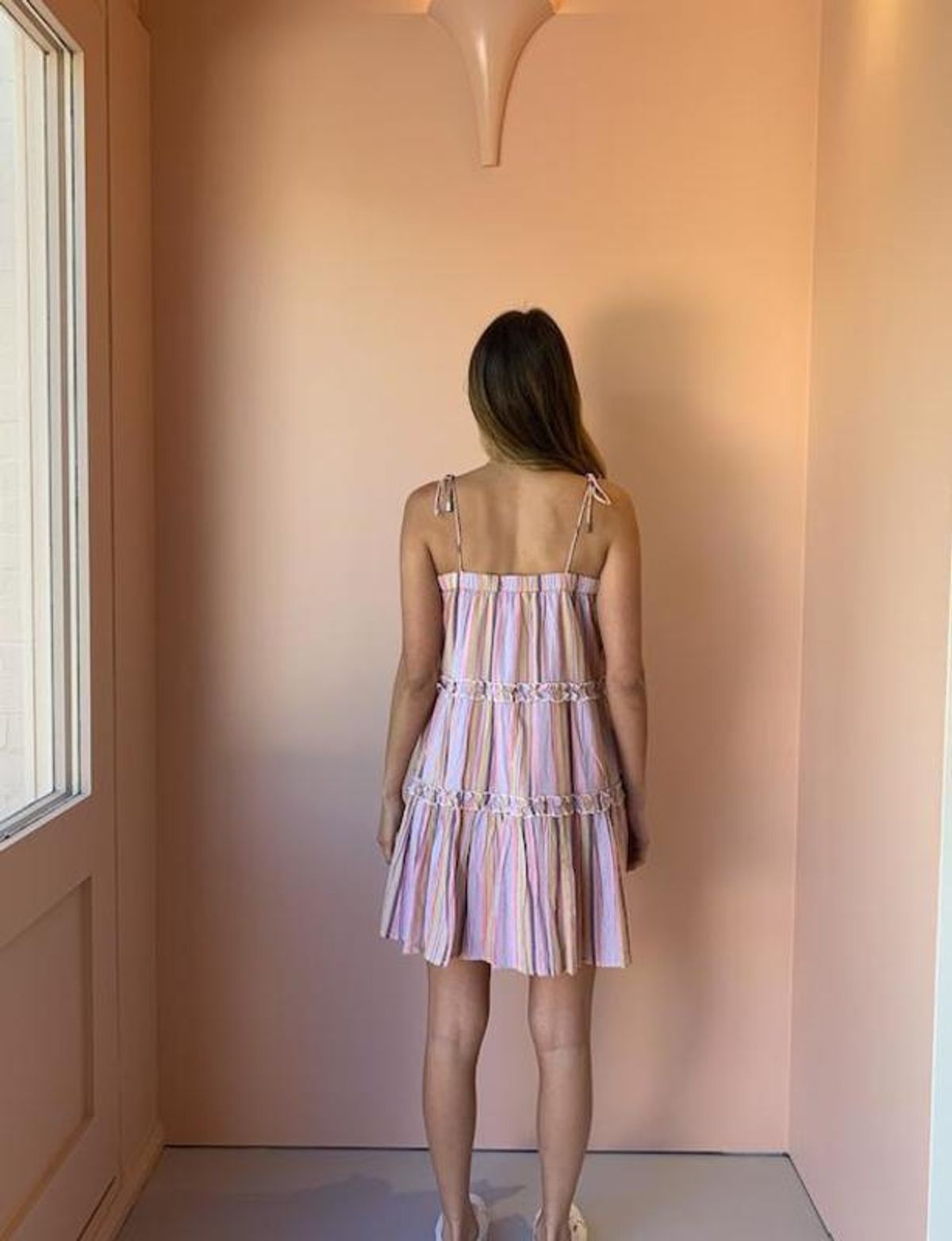 Steele Ariana Swing Dress Sunset Stripe Size Small - Image 3