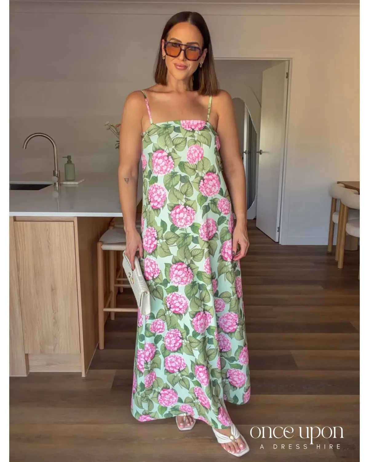 Palm Noosa Alessia Dress Pink Jardin Size 10 - Image 3