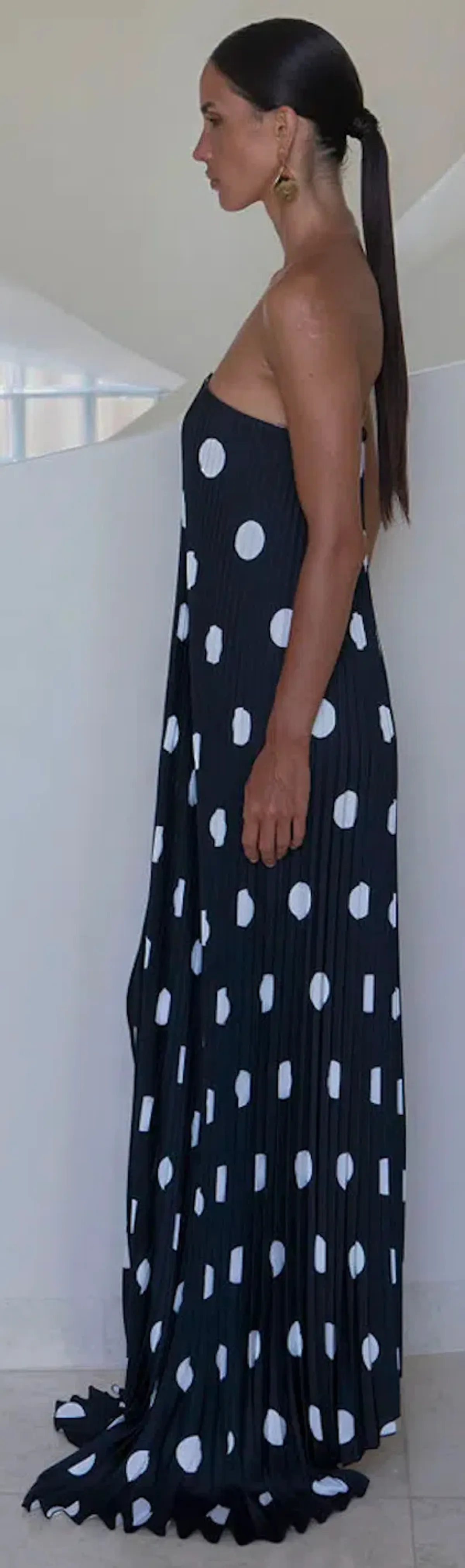 L'IDEE black tie polka gown - Image 3