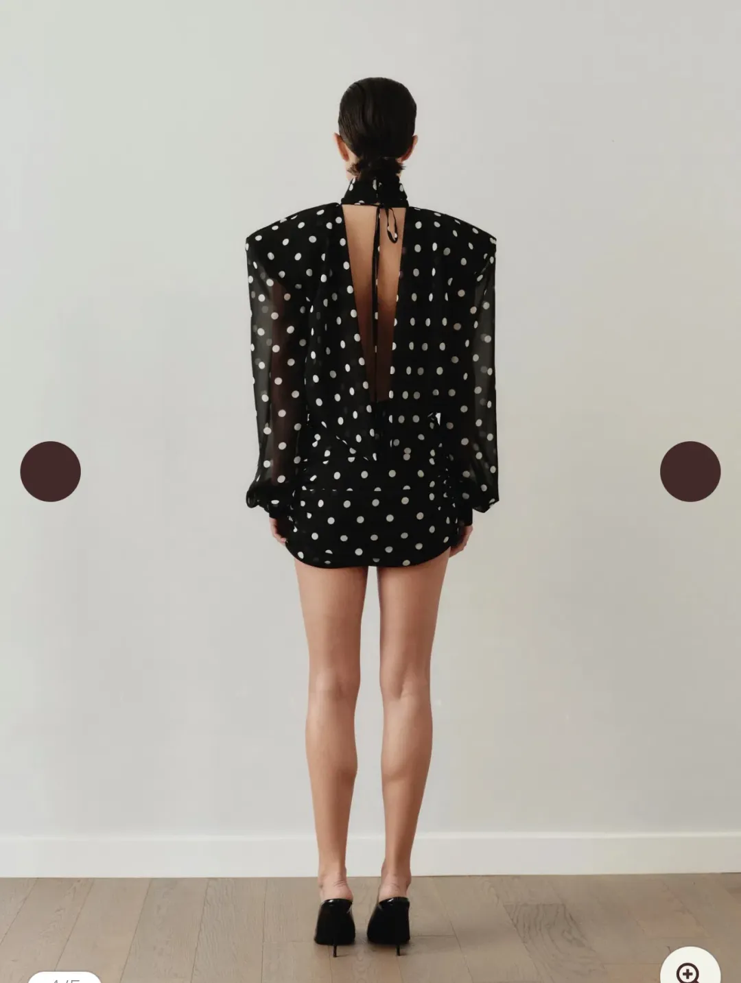 Leam almes Polka Dot Backless Padded Mini Dress size 38 for rent on The Volte - main image