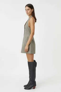 C&M Banks Mini Dress Black Houndstooth Size 10 for rent on The Volte - image 4