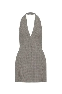 C&M Banks Mini Dress Black Houndstooth Size 10 for rent on The Volte - image 5