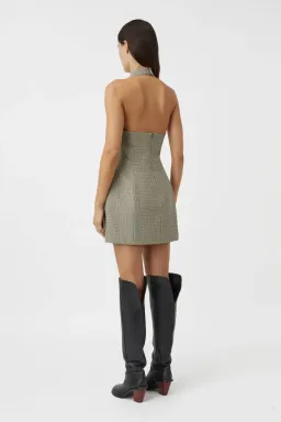 C&M Banks Mini Dress Black Houndstooth Size 10 for rent on The Volte - image 2