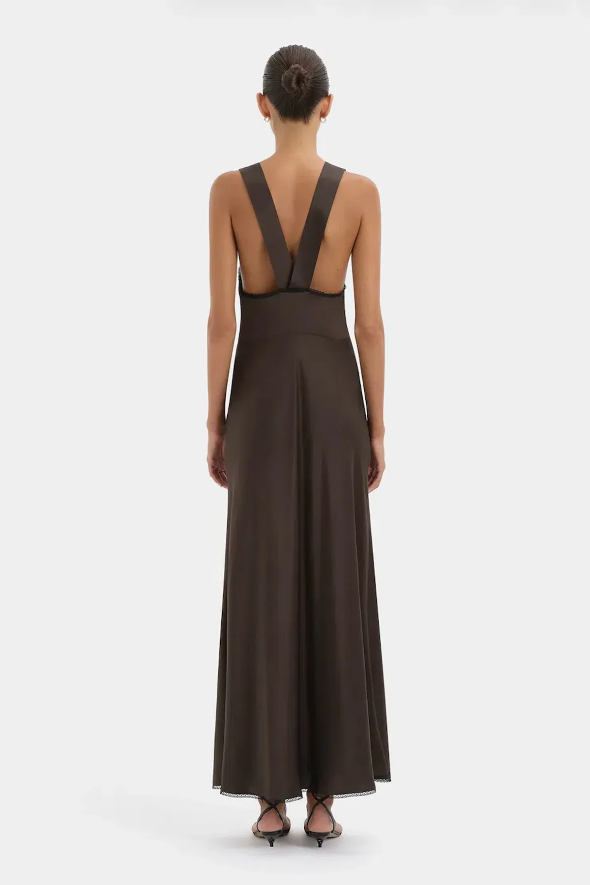 ARIES CUT OUT GOWN | BITTER CHOCOLATE - SIZE 8 - Image 3