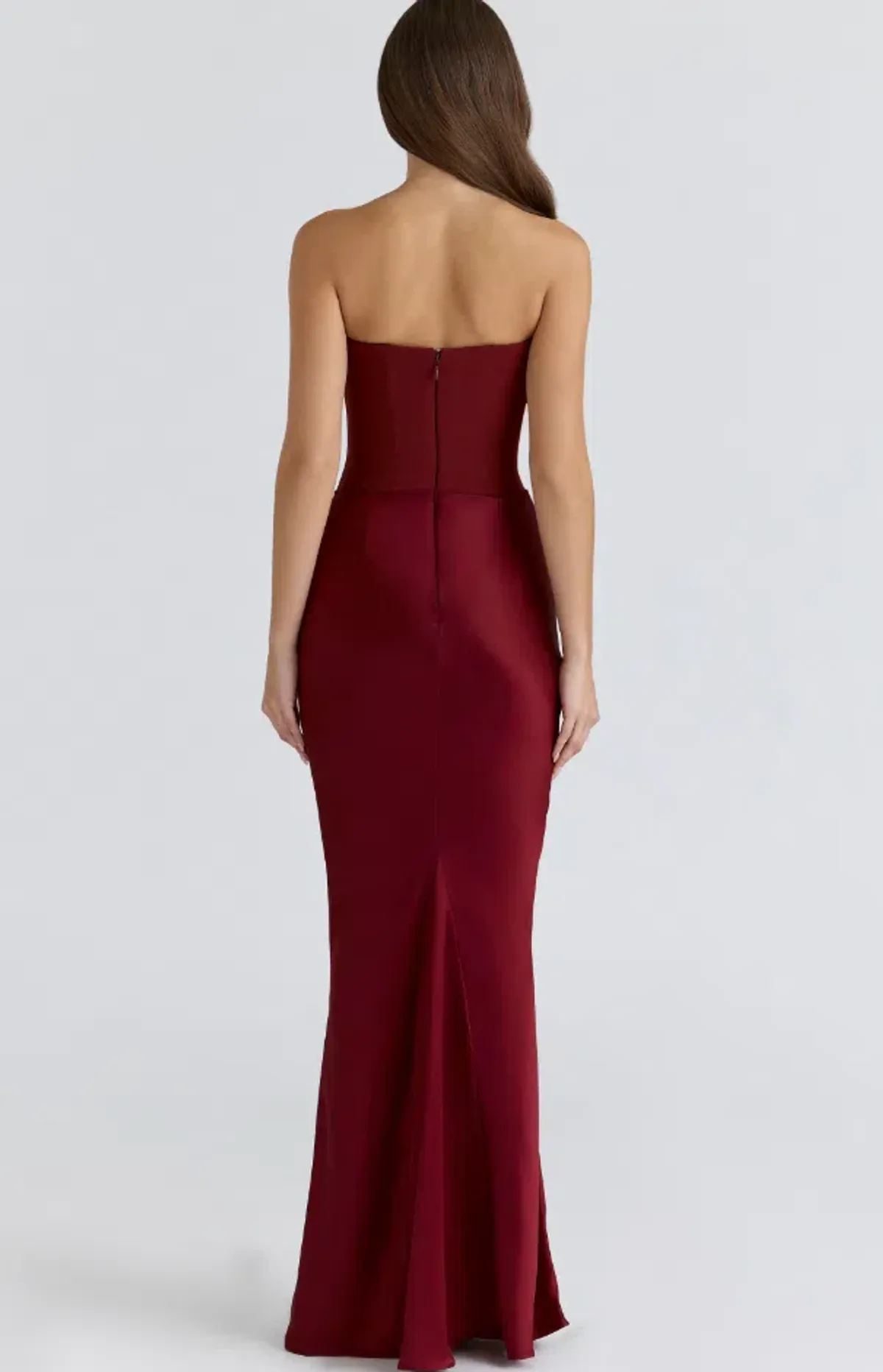 House of CB Persephone wine strapless corset maxi dress Regular Cup Size S - Image 2
