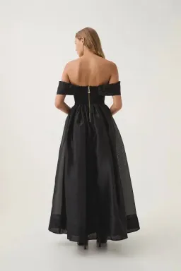 Aje Cordelia Corseted Maxi Dress size 16 black for rent on The Volte - image 4