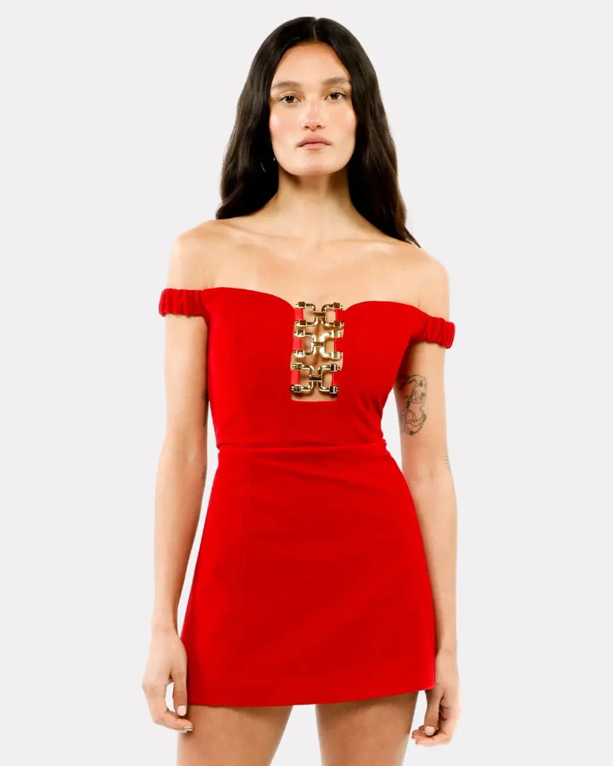 ALICE By Alice McCall Red Velvet Meadow Mini Short Dress | Size AU 10 - Image 2