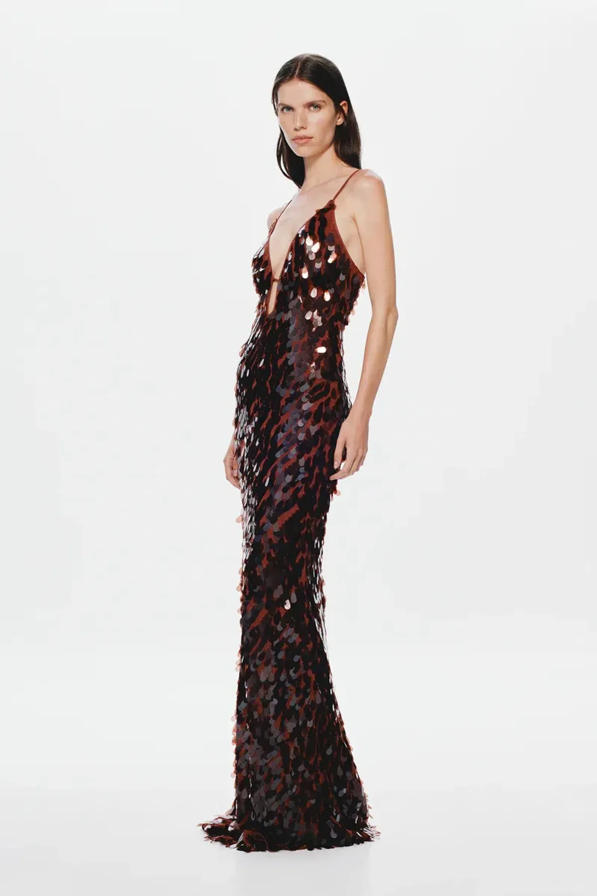Misha Saphire Sequin Dress XS Fig - Image 2