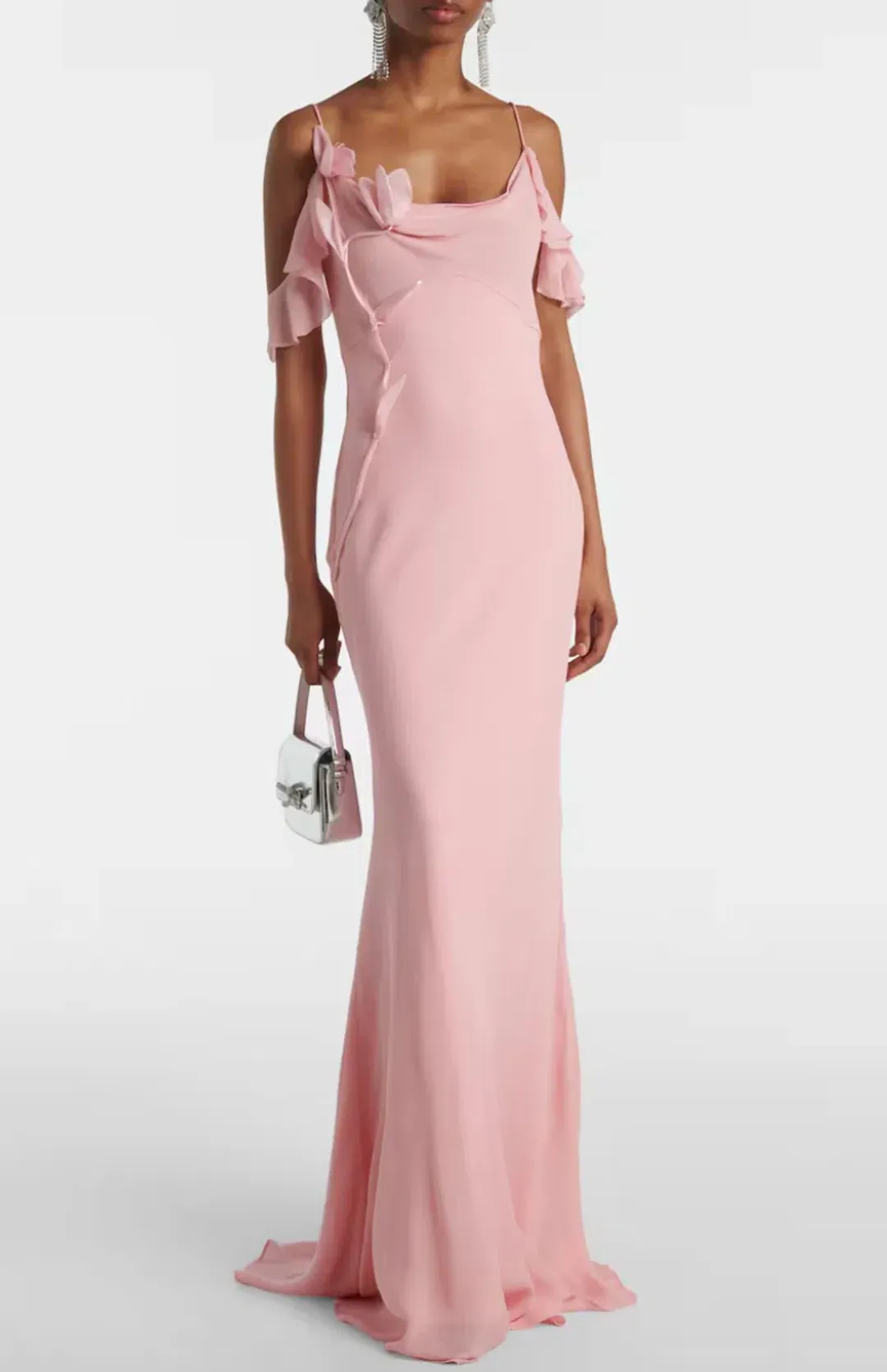 Self-Portrait Georgette Flower Maxi Dress Size 12 for rent on The Volte - main image