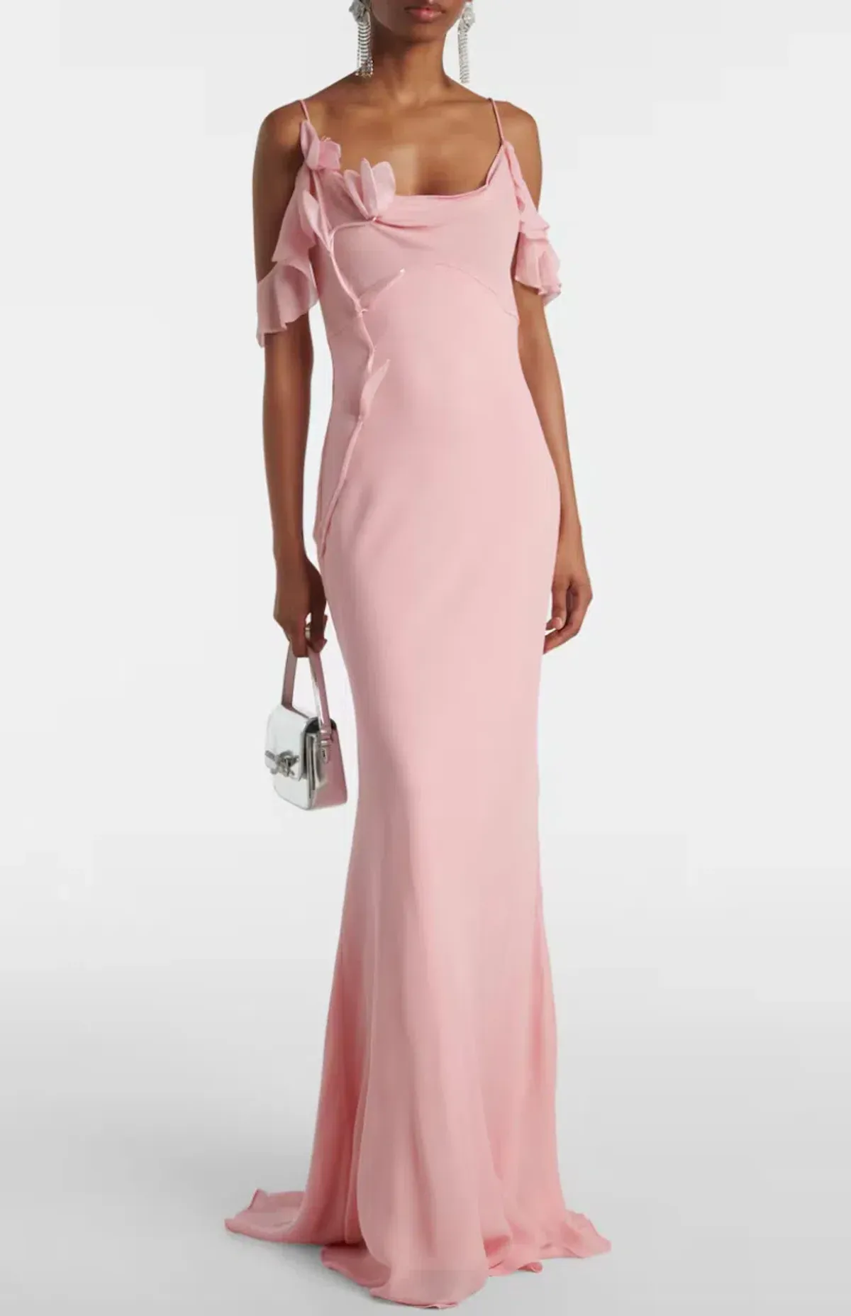 Self-Portrait Georgette Flower Maxi Dress Size 12 - Image 1