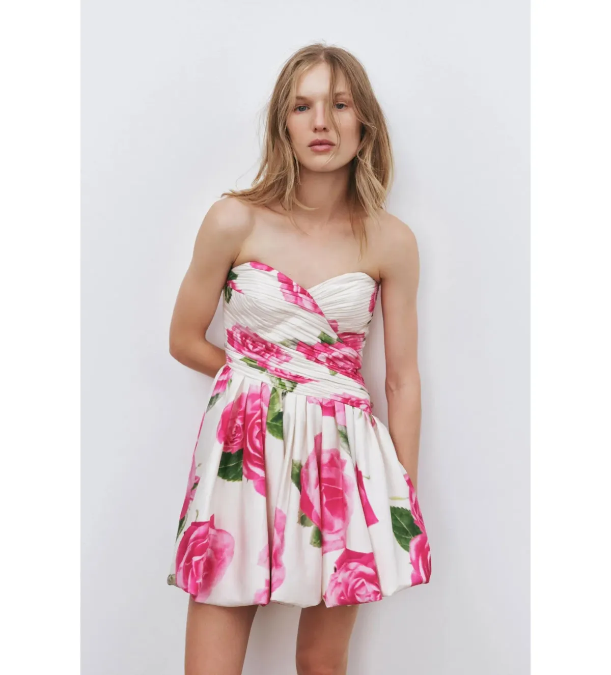 Aje Olea Bubble Hem Mini Dress Soft Rose Light Size AU 10 - Image 2