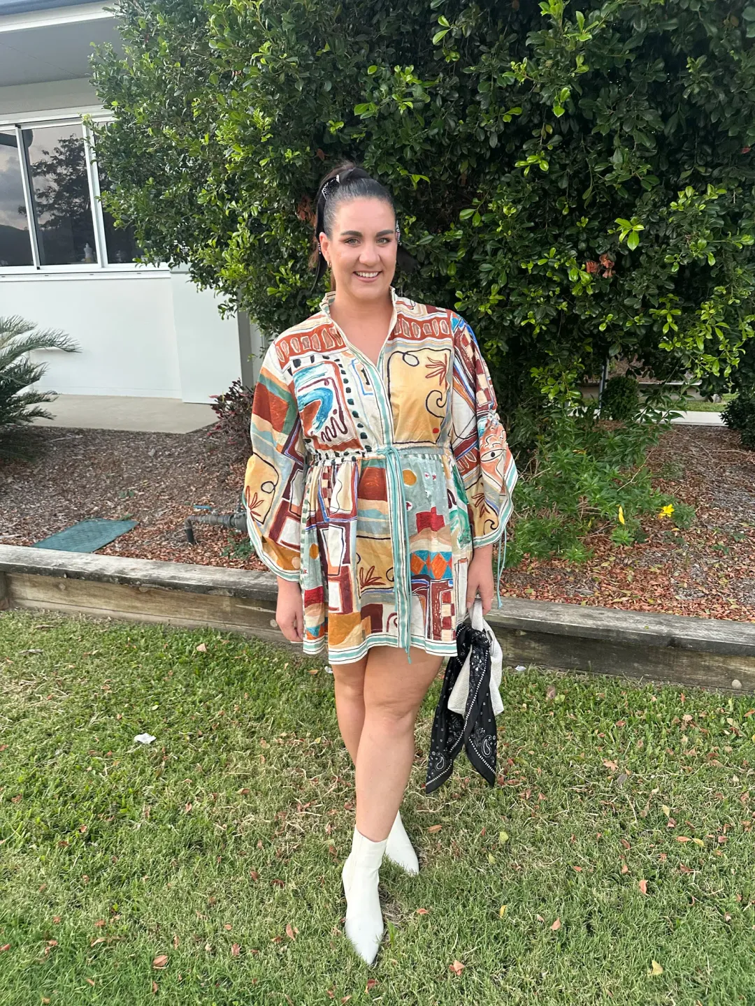 ALEMAIS- Michelle Mini Dress- Multi- Size 12 for rent on The Volte - main image