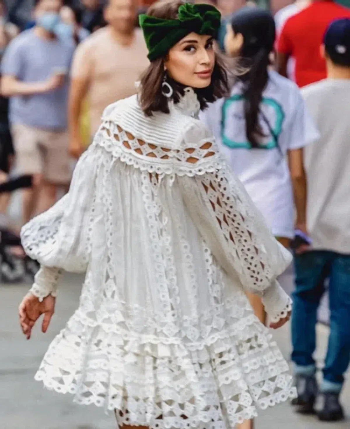 Zimmermann Moncur Studded Smock Lace Broderie Anglaise Mini Dress - Image 4