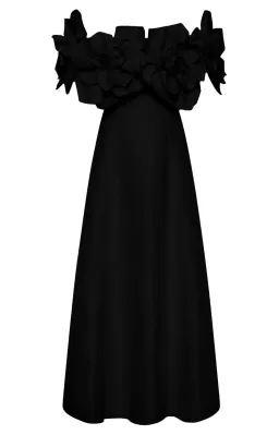 Aje Etta Midi Dress Black Size AU 10 for rent on The Volte - image 5