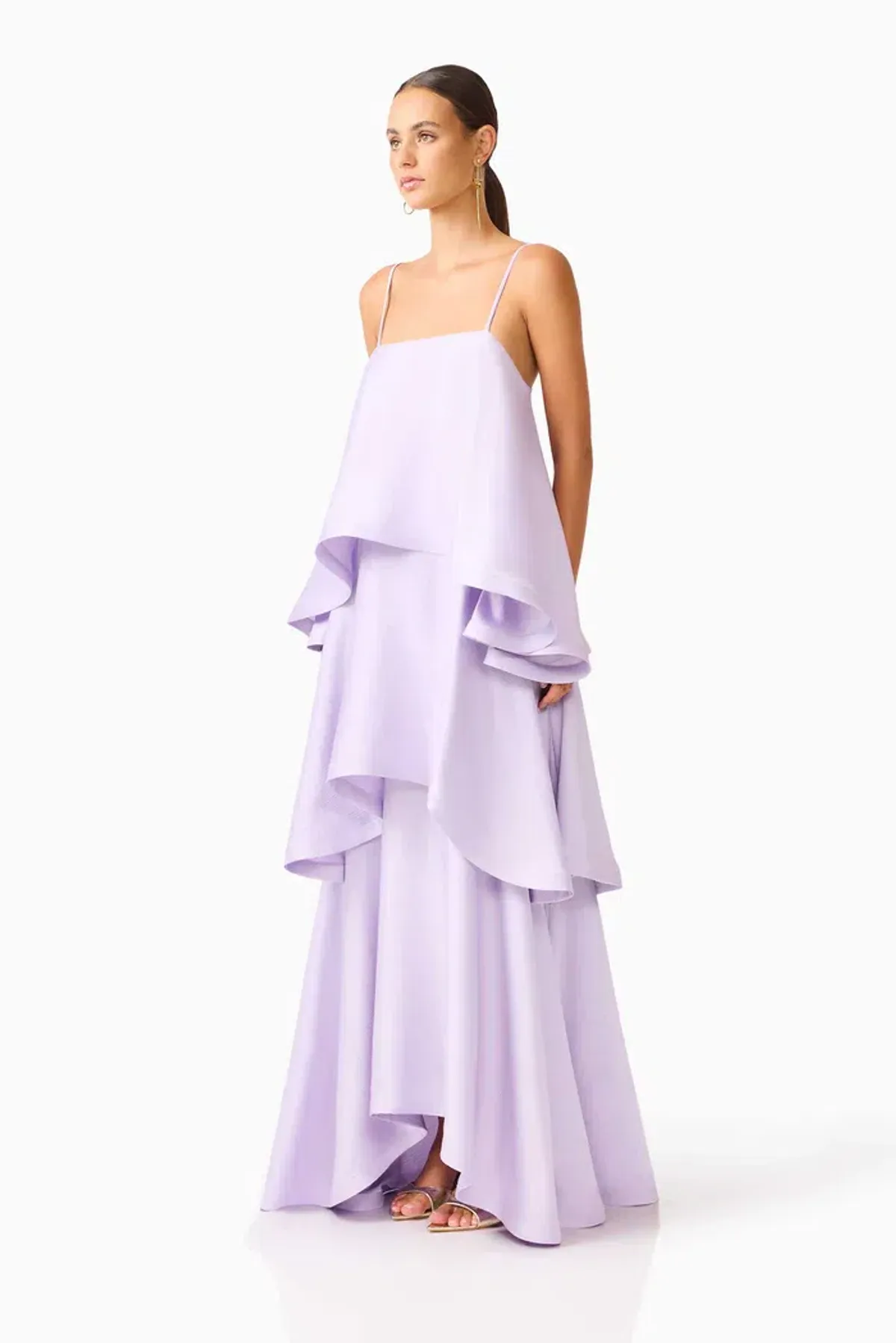 Elliatt Tilly Tiered Maxi Dress in Purple Size Small - Image 2