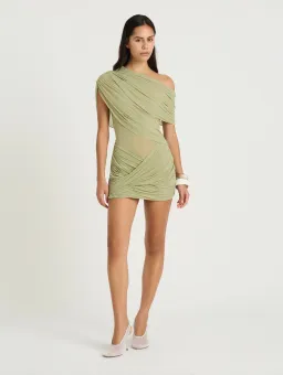 Benni Otto Mini Dress Pistachio size 6 for rent on The Volte - image 1