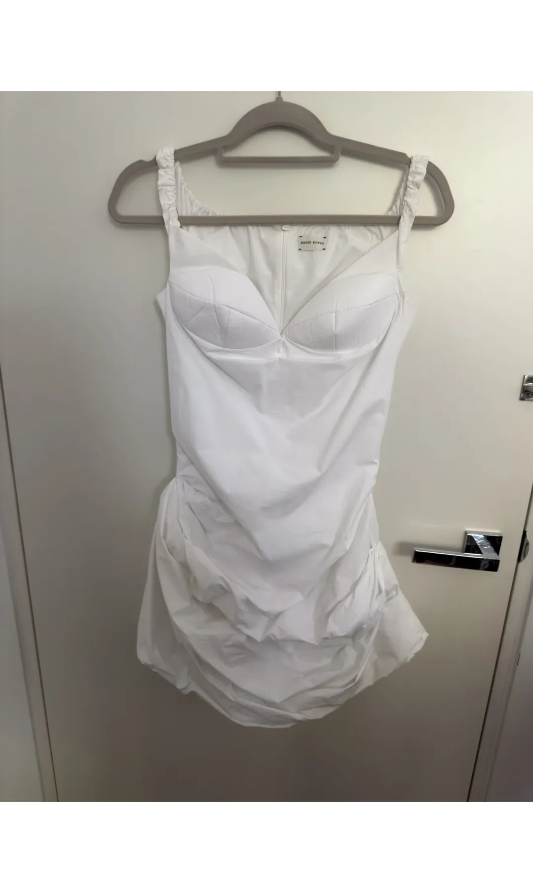 Magda Butrym Off-shoulder cotton minidress for rent on The Volte - main image