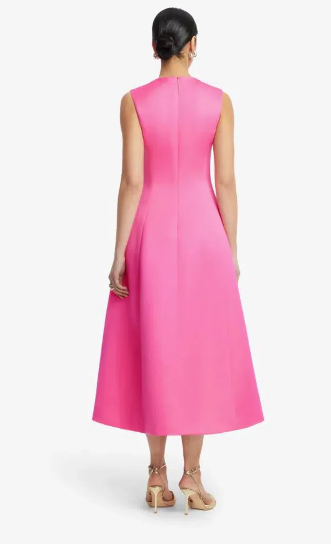 Leo Lin Cleo Applique Sleeveless Midi Fuchsia 16 for rent on The Volte - main image