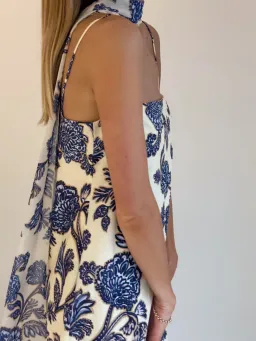 By Nicola Layla Maxi Dress size 10 Blue Paisley for rent on The Volte - image 5