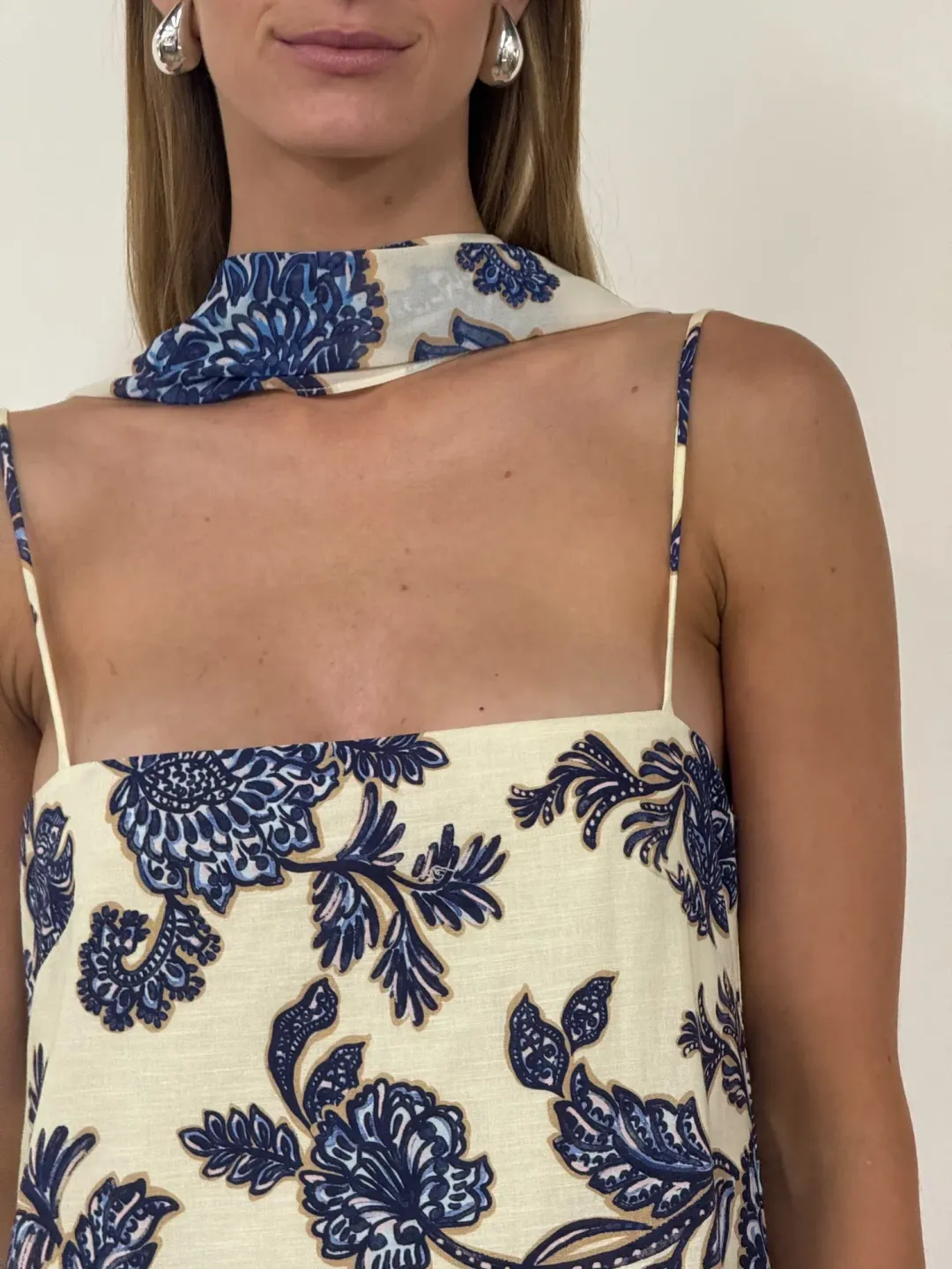 By Nicola Layla Maxi Dress size 10 Blue Paisley for rent on The Volte - main image