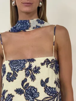 By Nicola Layla Maxi Dress size 10 Blue Paisley for rent on The Volte - image 4