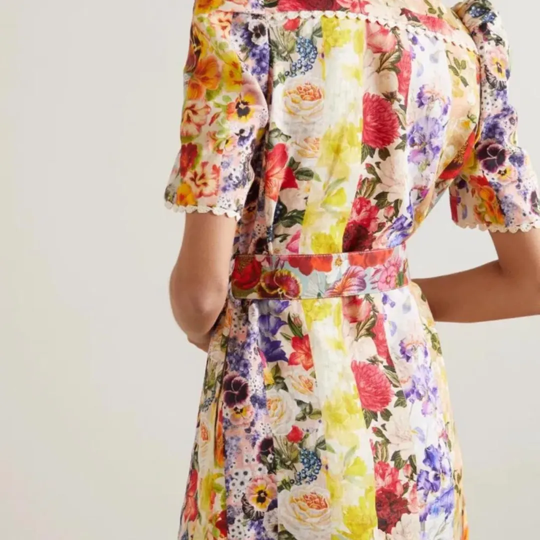 Zimmermann Wonderland Floral Shirt Dress Size 8 for rent on The Volte - main image