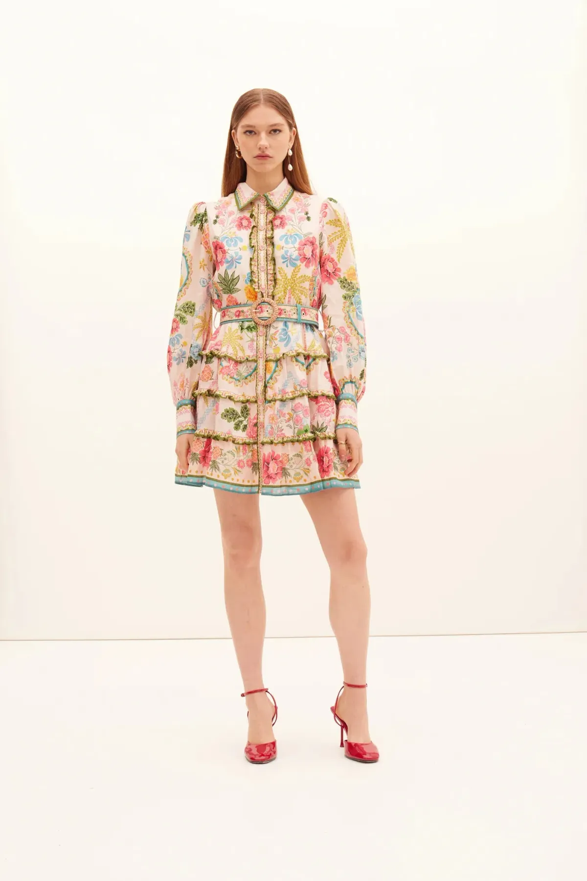 Kate Ford Prairie Frilled Layered Mini Size 8 - Image 1