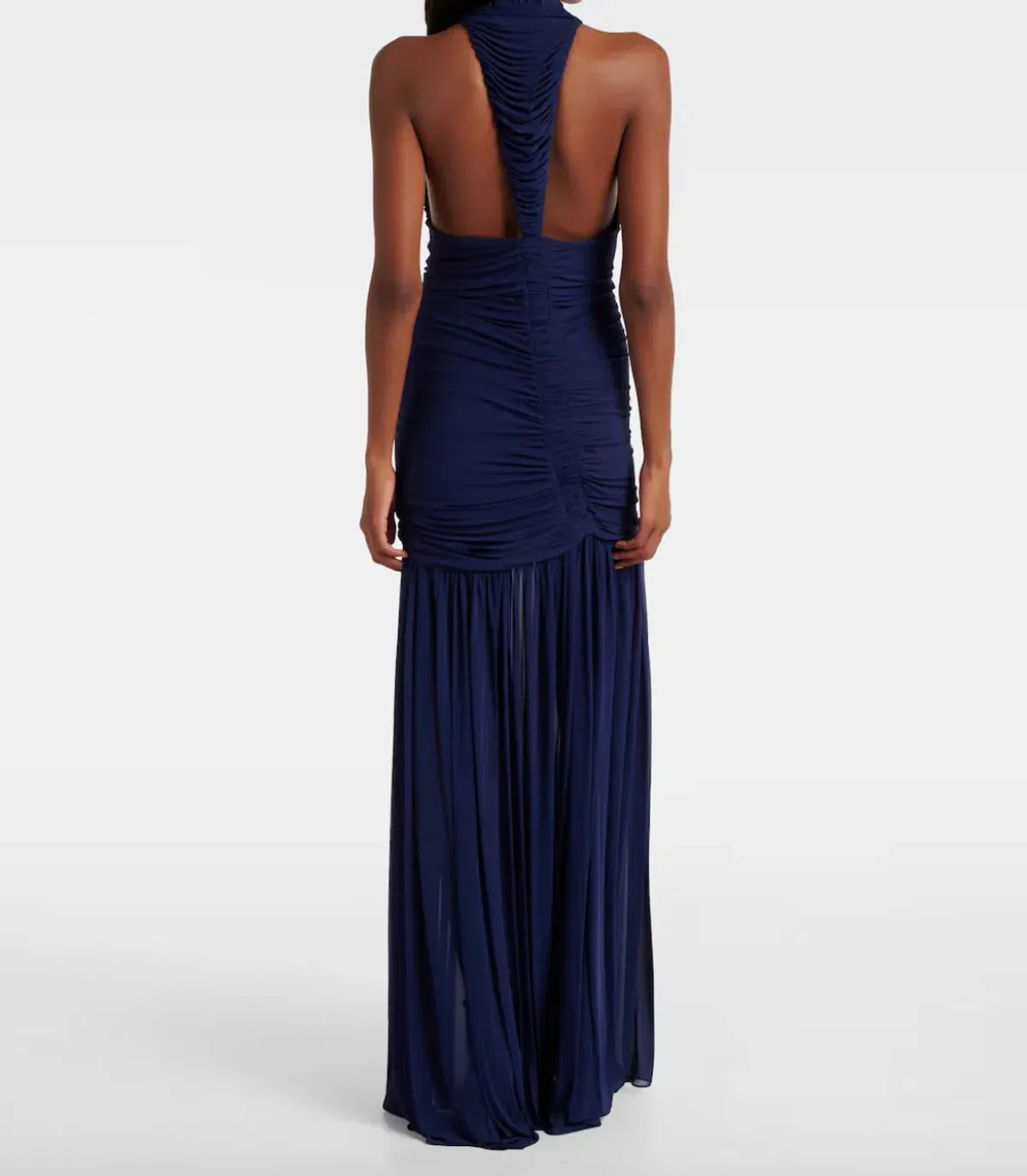 CHRISTOPHER ESBER Orion ruched halterneck gown in Navy Blue AU 6 - Image 2