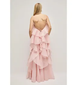 Aje Pandorea Layered Maxi Dress Pastel Pink Size 10 for rent on The Volte - image 6