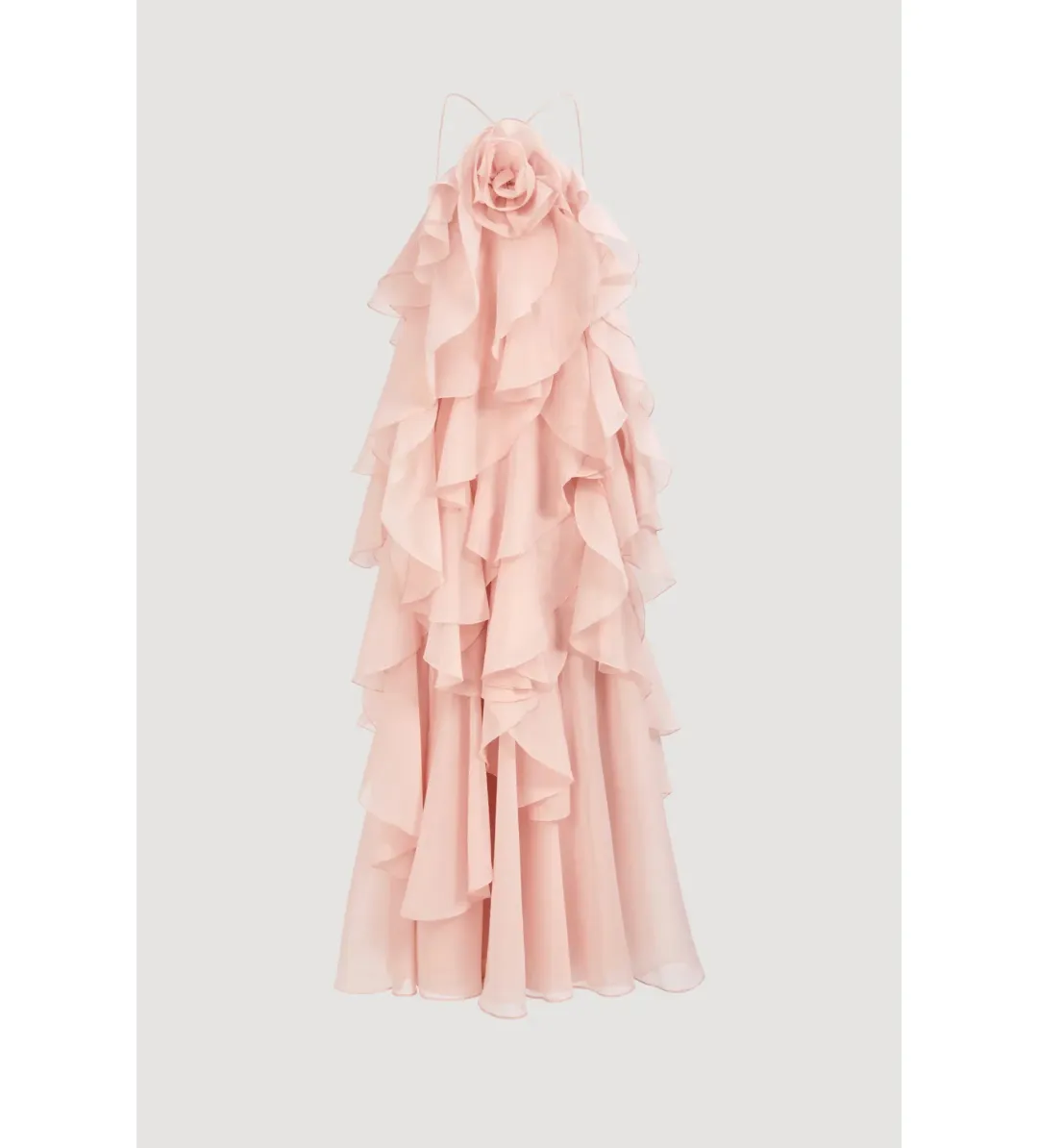Aje Pandorea Layered Maxi Dress Pastel Pink Size 10 for rent on The Volte - main image