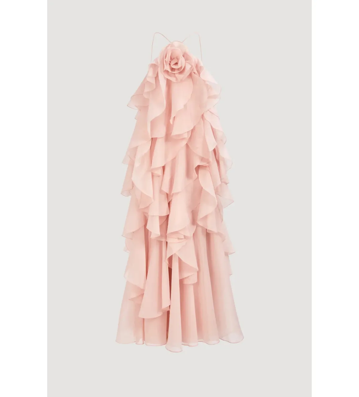 Aje Pandorea Layered Maxi Dress Pastel Pink Size 10 - Image 9
