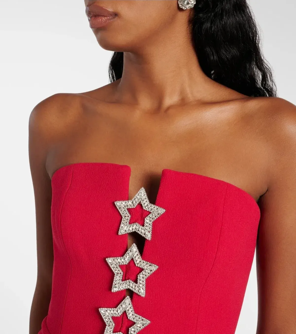 Rebecca Vallance Akari Strapless Midi Dress Red Size 8 - Image 3