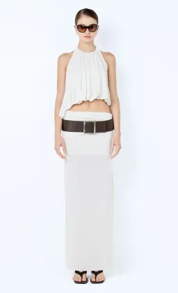 Bec and Bridge Cadence Racer Back Maxi Dress in Snow Cream White Size 8 for rent on The Volte - image 3