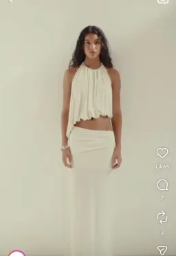 Bec and Bridge Cadence Racer Back Maxi Dress in Snow Cream White Size 8 for rent on The Volte - image 4