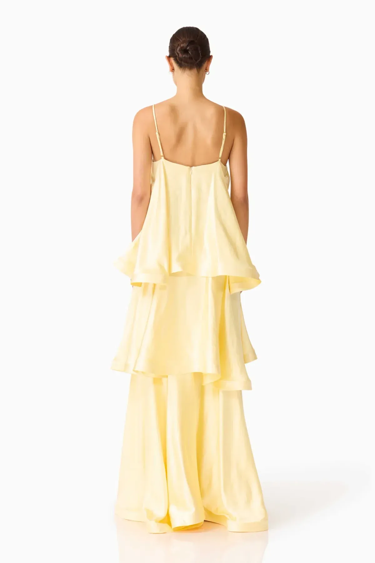 Elliatt Tilly Tiered Maxi Dress in Butter Yellow - Size 8/S - Image 3
