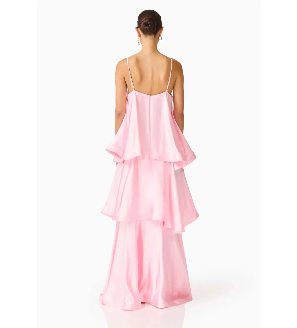 Elliatt Tilly Tiered Maxi Dress in Pale Pink Size 12 - Image 6