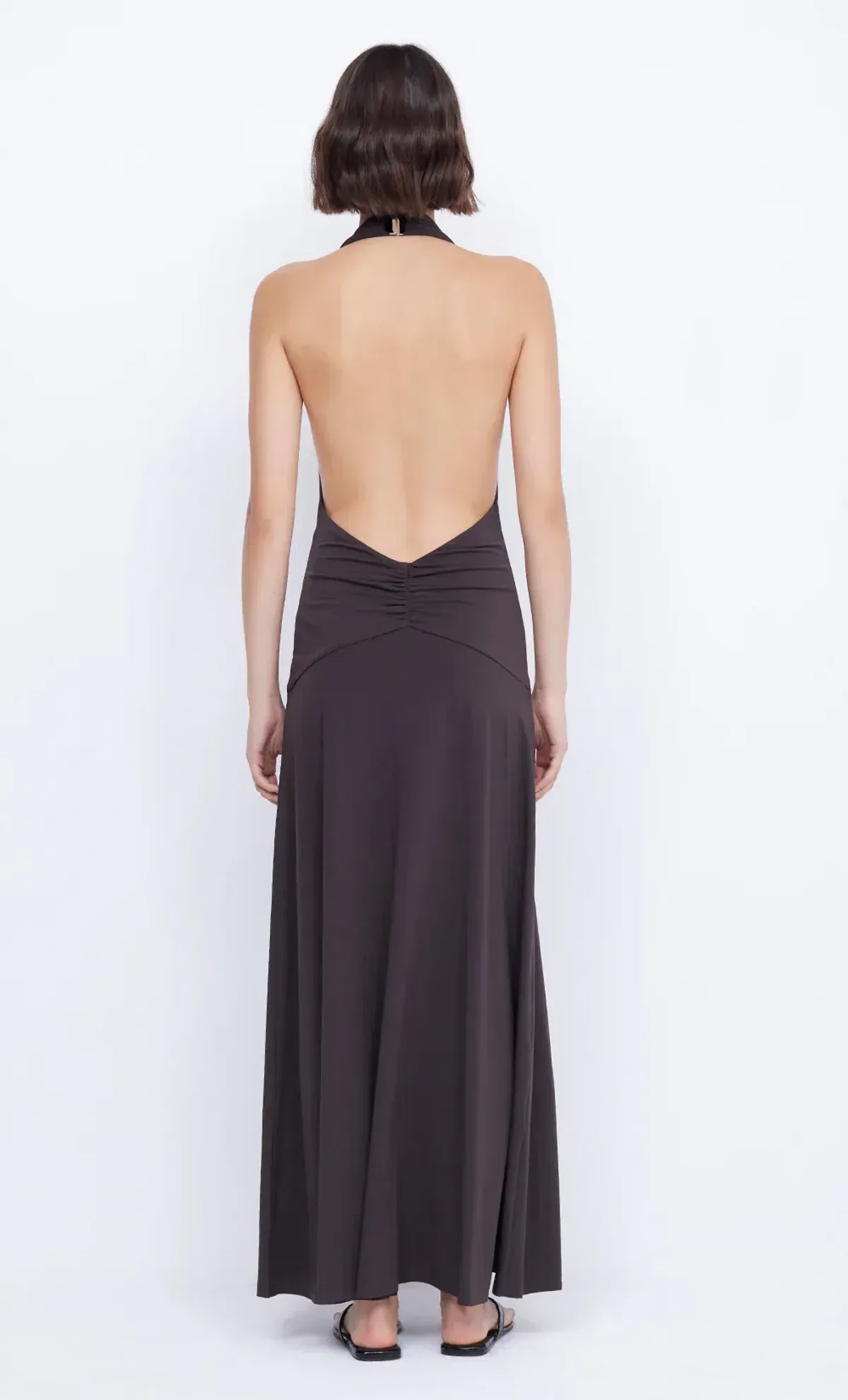Bec & Bridge Blanche Halter Maxi Dress Espresso Brown - Image 2