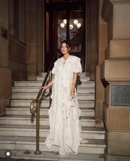 AJE VOYAGER MAXI DRESS Size 14 in Coconut Cream for rent on The Volte - image 8