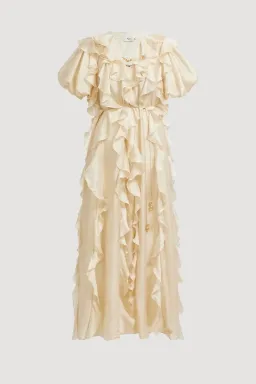 AJE VOYAGER MAXI DRESS Size 14 in Coconut Cream for rent on The Volte - image 12