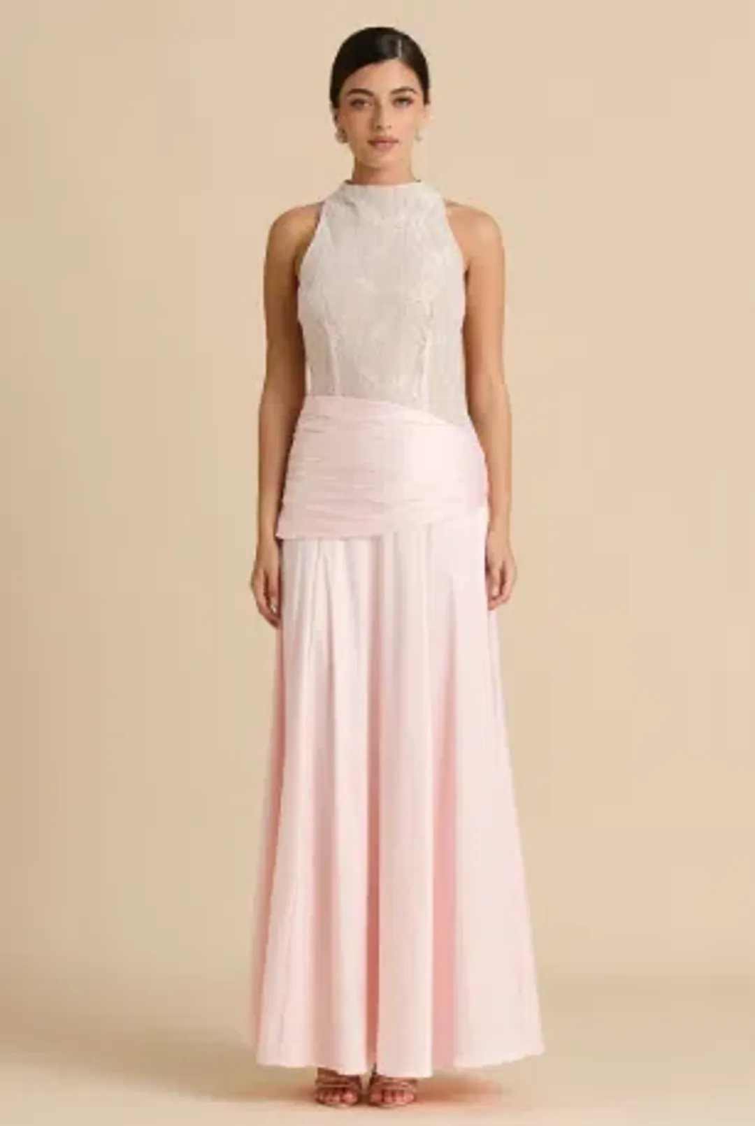 SONYA MODA DALIA GOWN IN BLUSH SIZE 10 MEDIUM for rent on The Volte - main image