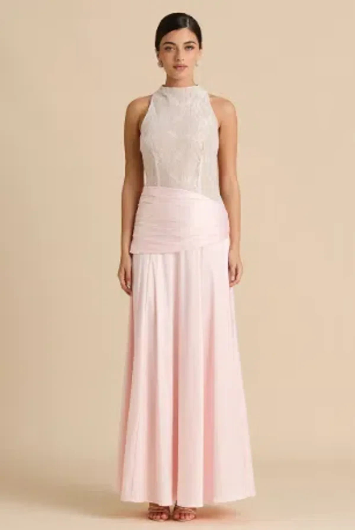 SONYA MODA DALIA GOWN IN BLUSH SIZE 10 MEDIUM for rent on The Volte - main image