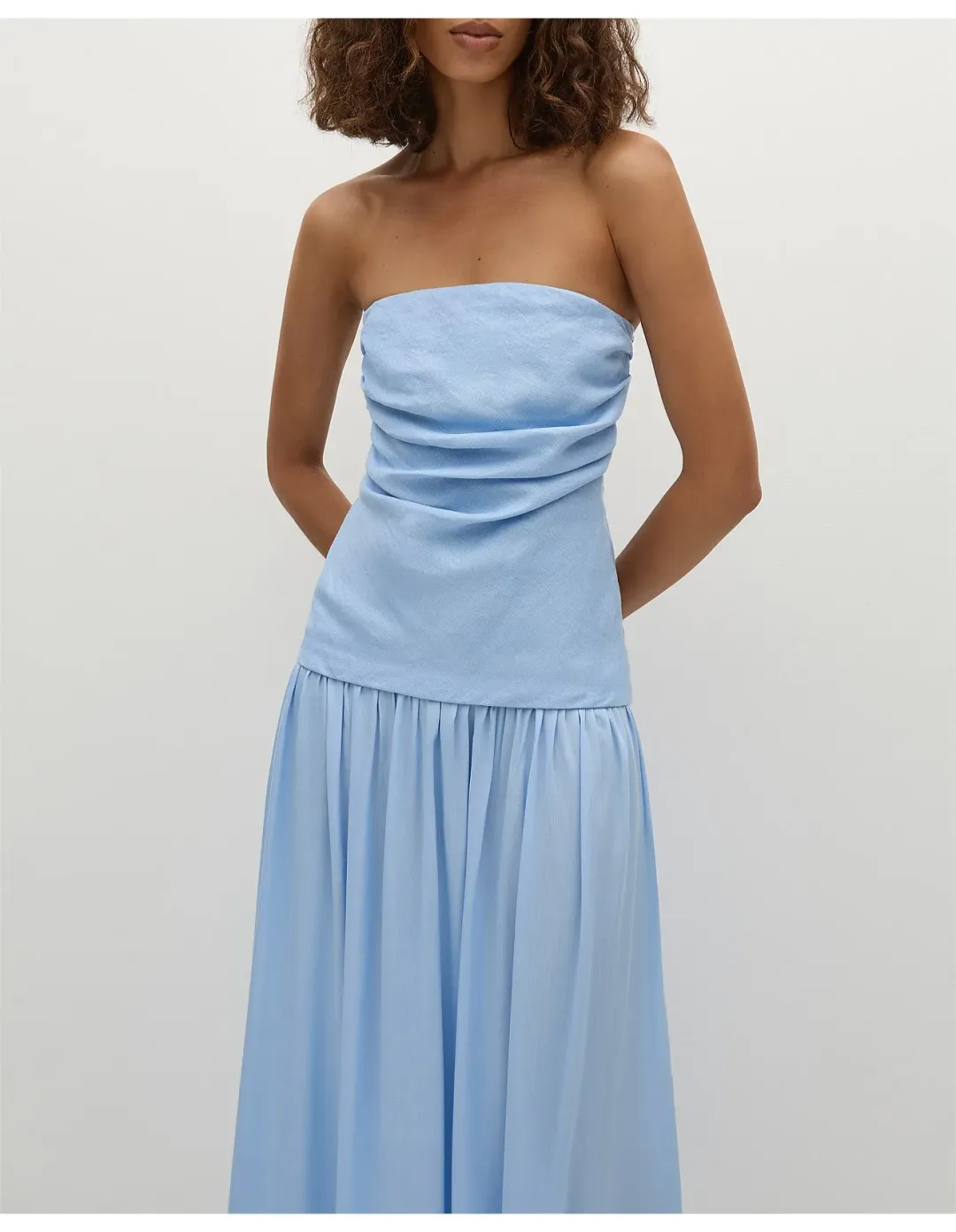 Faithfull The Brand Hedy Maxi Dress Blue Size 12 for rent on The Volte - main image