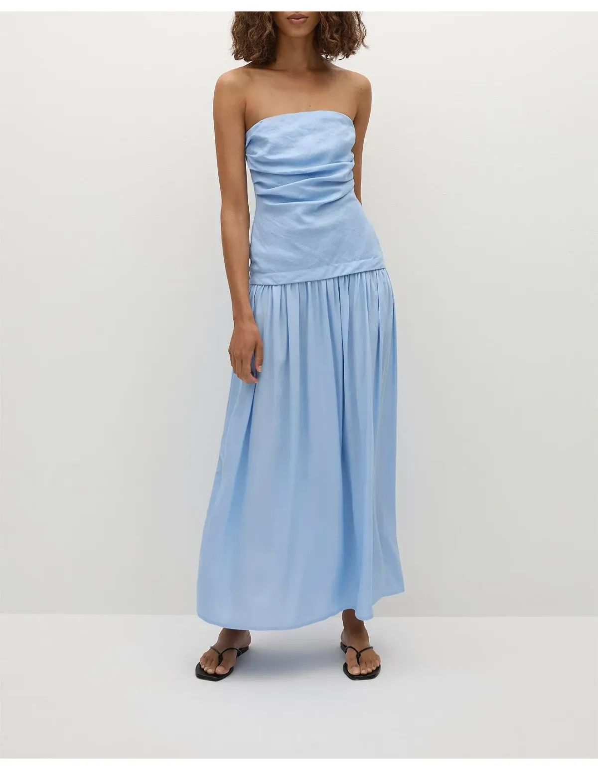 Faithfull The Brand Hedy Maxi Dress Blue Size 12 - Image 1