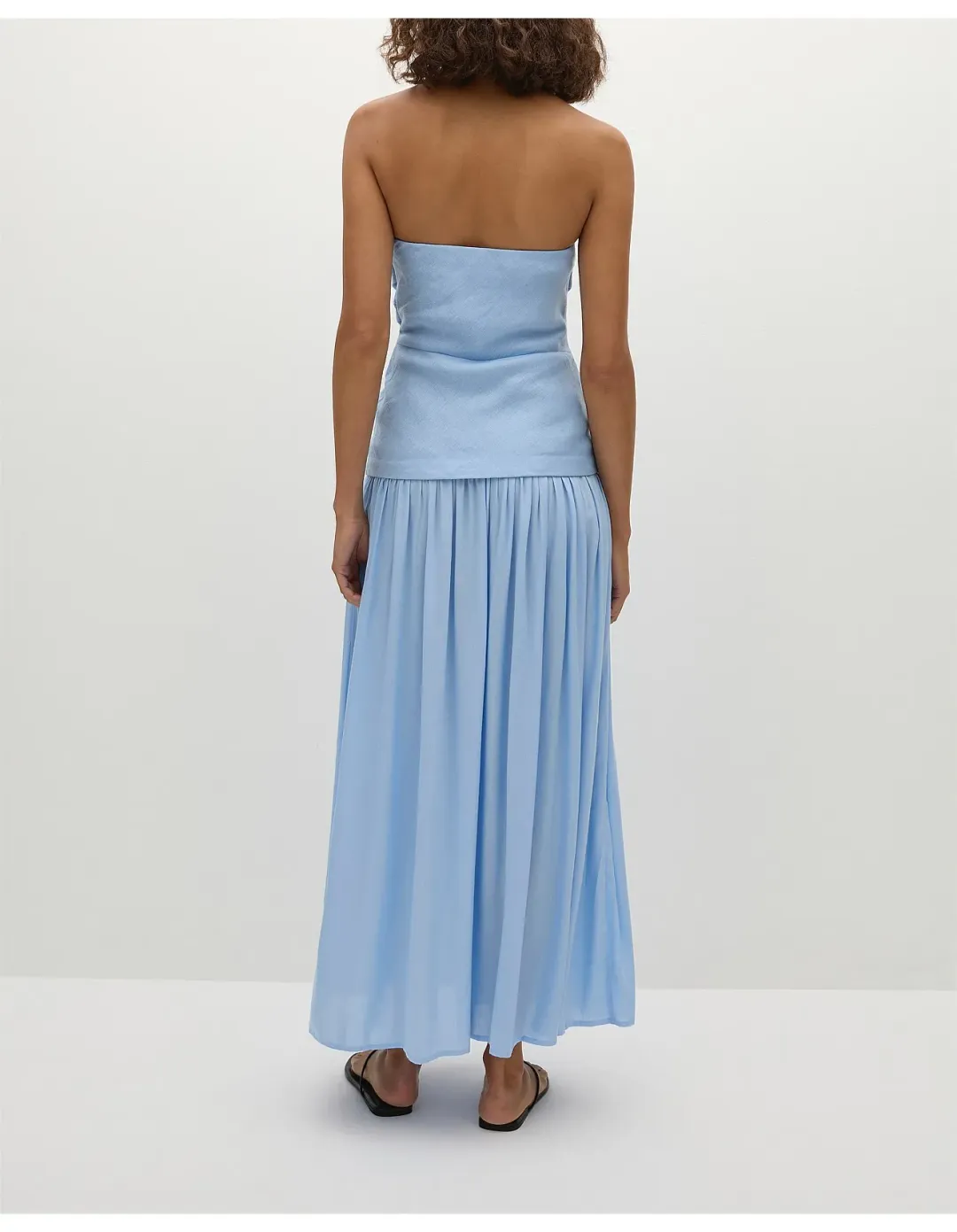 Faithfull The Brand Hedy Maxi Dress Blue Size 12 for rent on The Volte - main image
